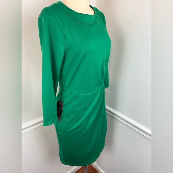 THE LIMITED Green Long Sleeve Side Ruching Business Career Dress NWT | Size 4 - Picture 7 of 12